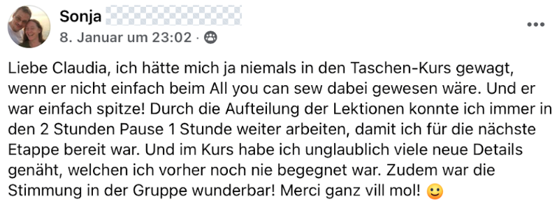 Claudia Witticke Leidenschaft Nähen - Online Nähkurse